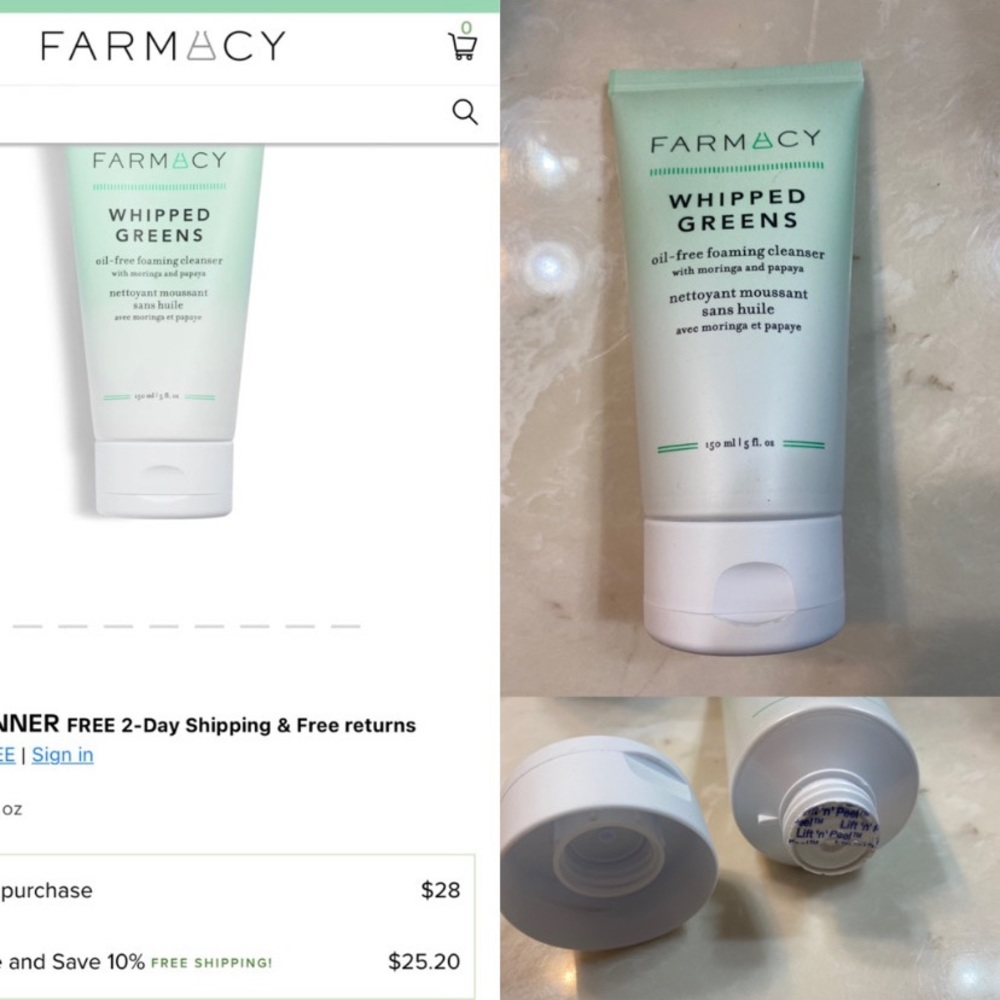 Farmacy whipped greens cleanser